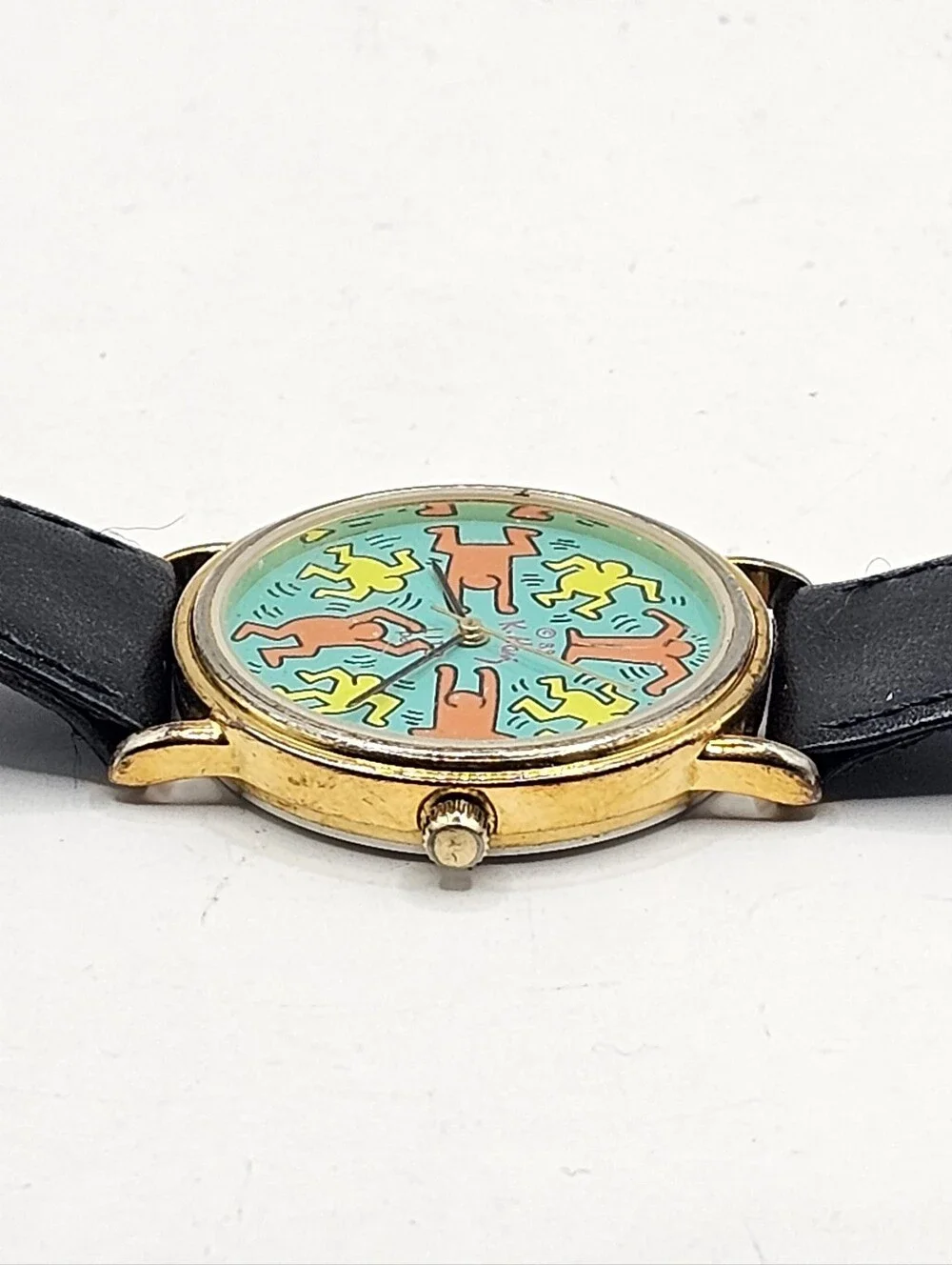 1989 Keith Haring LITO Paris Green Edition Wristwatch Untested